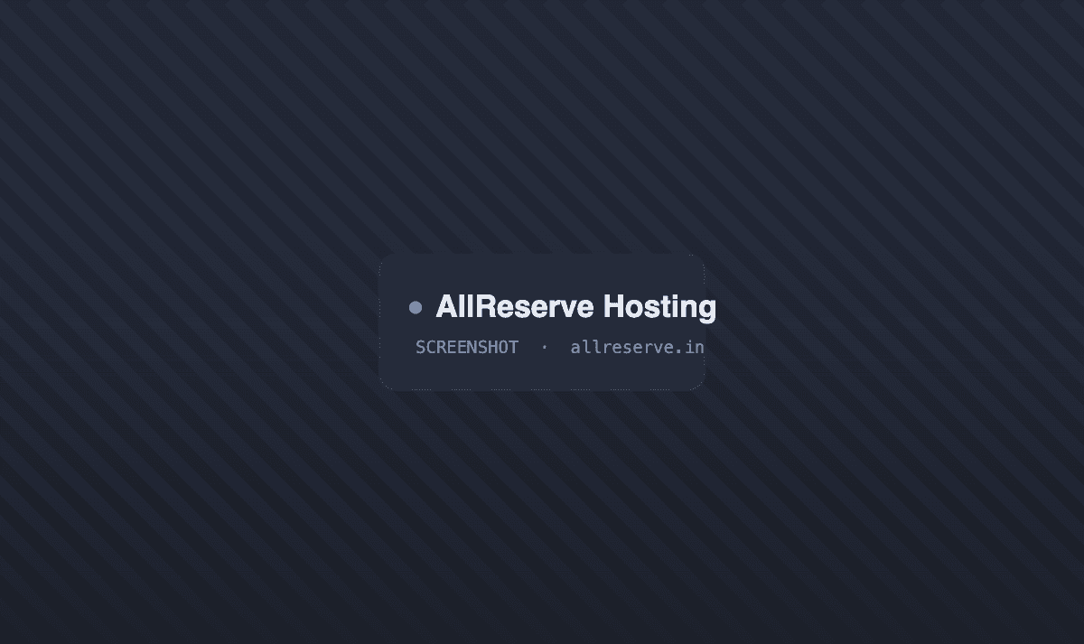 AllReserve Hosting product screenshot